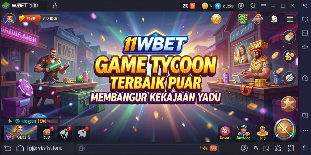 Tangkapan layar gameplay <strong>11WBET</strong> menunjukkan keseruan membangun bisnis Tycoon.