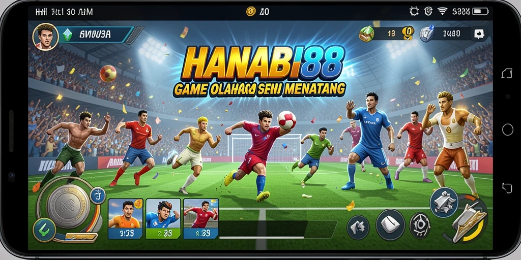Tangkapan layar utama HANABI88 menampilkan aksi olahraga yang mendebarkan.