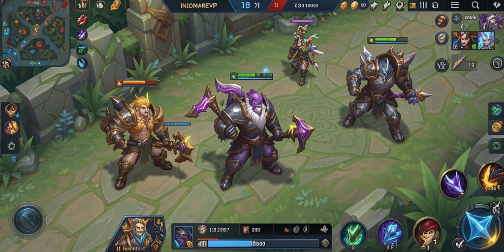 Gameplay seru INDOMAREVIP dalam pertarungan MOBA.