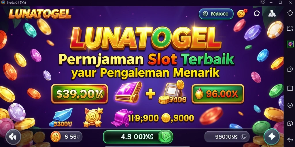 Screenshot gameplay LUNATOGEL menunjukkan keseruan bermain slot.