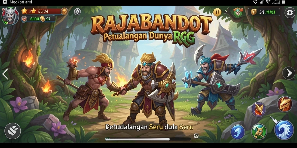 Tampilan gameplay RAJABANDOT yang menarik dan memukau.