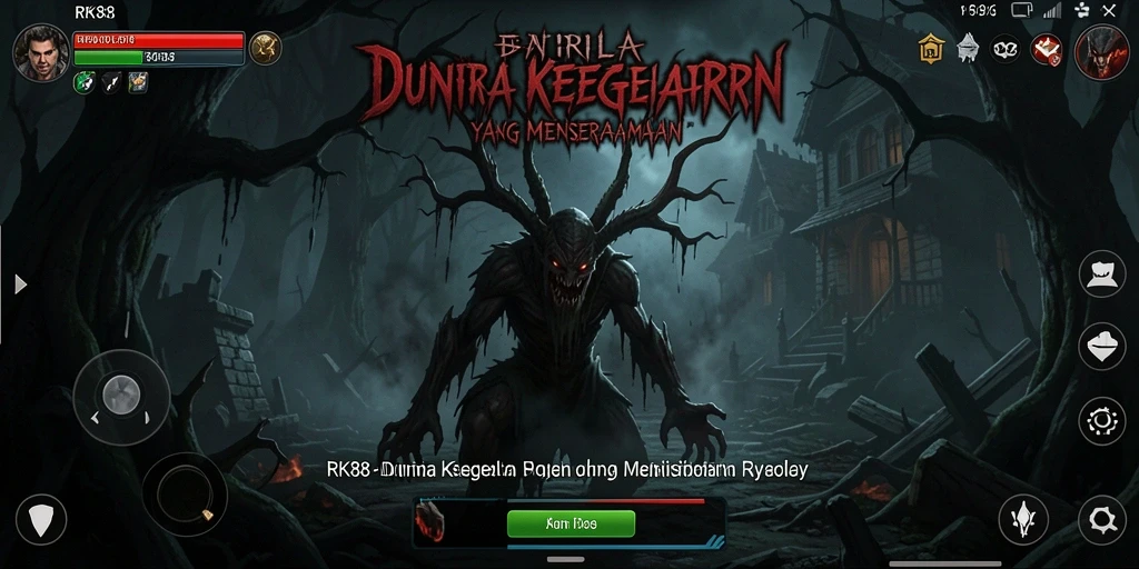 Tampilan gameplay di dunia horor yang menegangkan.