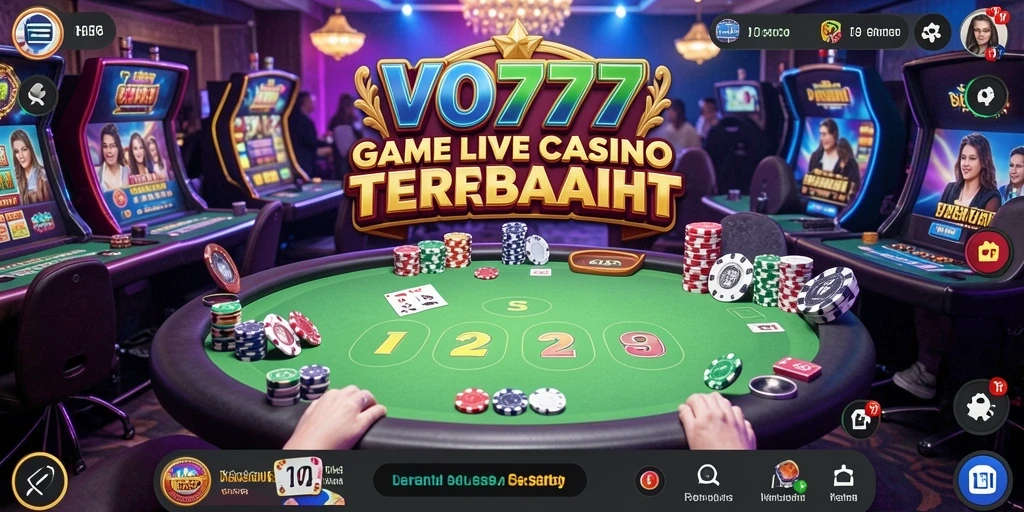 Tampilan permainan Live Casino yang mendebarkan di VO777.