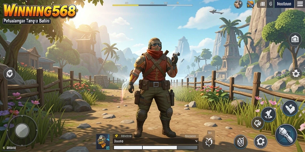 Tampilan menggugah selera dari gameplay Open World di WINNING568.