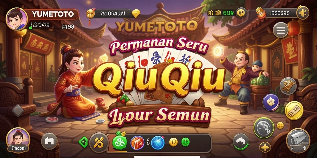 Tampilan gameplay seru YUMETOTO dengan suasana kompetisi QiuQiu.